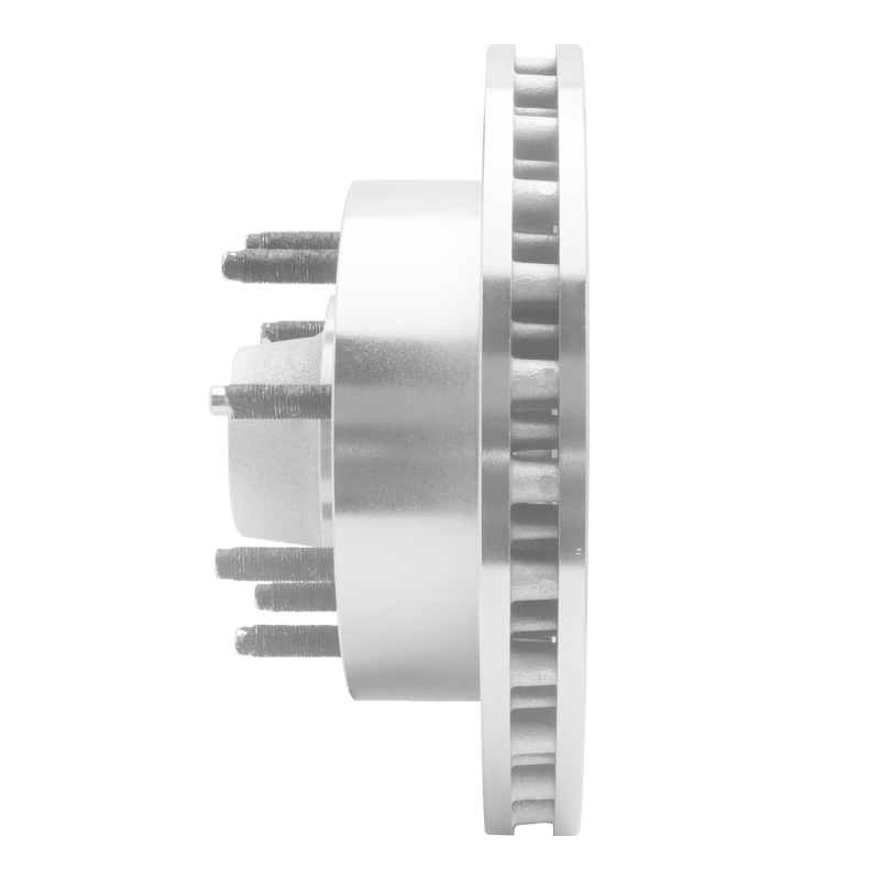 Ford F-250 Super Duty Brake Rotor (1) - Front Right - R1 Concepts - Drilled & Slotted - Silver - `03-`05